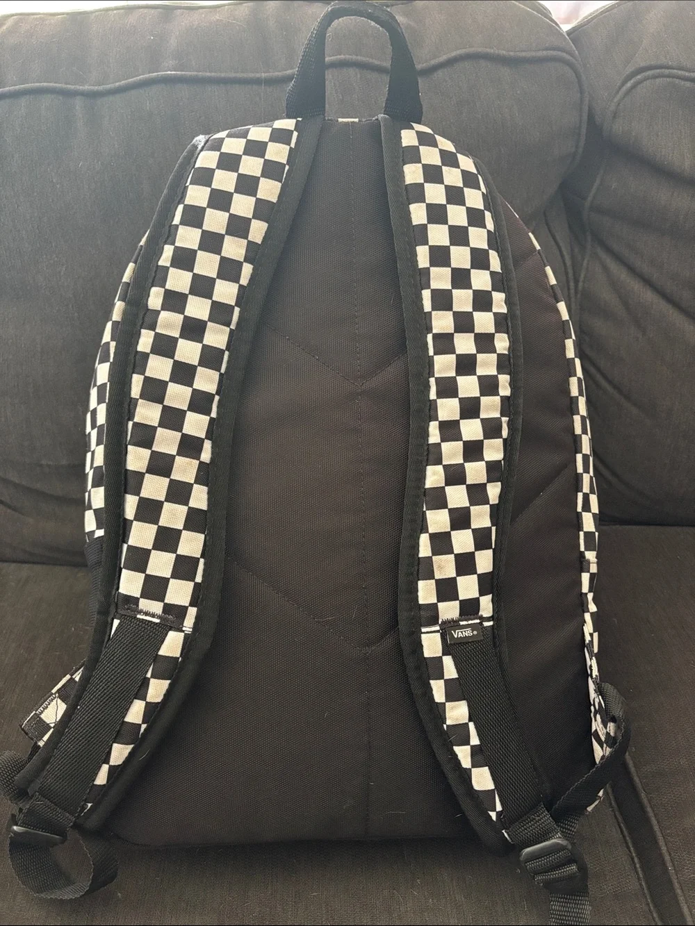 Vans Black & White Checkerboard Canvas Backpack